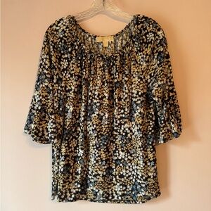 Michael Kors Floral Print Women's Bell Sleeve Top